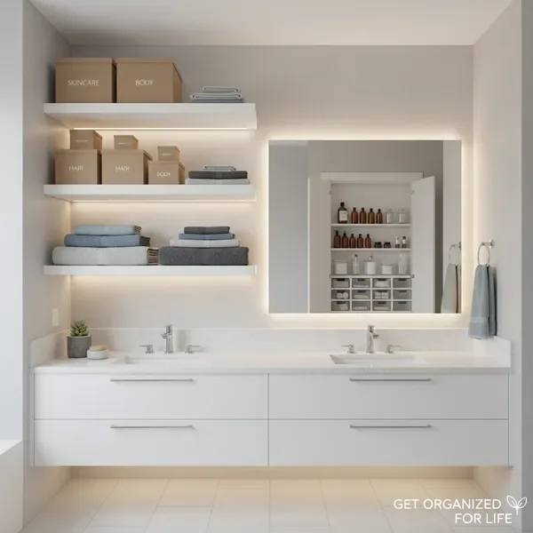 חדר אמבטיה מאורגן